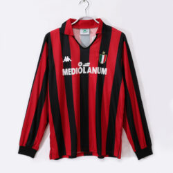 Áo Bóng Đá AC Milan Mùa 1988/89 Sân Nhà Dài Tay