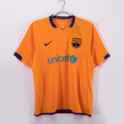 Áo Bóng Đá Barcelona Mùa 2006/07 Sân Khách Màu Cam