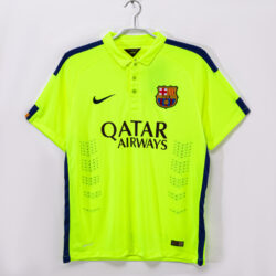 Áo Bóng Đá Barcelona Mùa 2014/15 Sân Khách Thứ Hai Màu Xanh Lá Huỳnh Quang