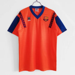 Áo Bóng Đá Barcelona Mùa 1991/92 Sân Khách Màu Cam