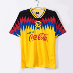 Áo Bóng Đá Retro Club América Mùa 1995 Sân Nhà Màu Vàng