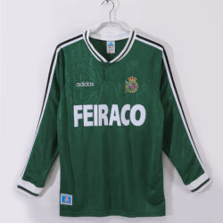 Áo Bóng Đá Retro Deportivo La Coruña Mùa 1999/00 Sân Khách Màu Xanh Lá Dài Tay