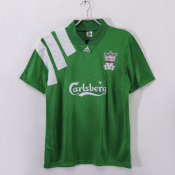 Áo Bóng Đá Liverpool Mùa 1992/93 Sân Khách Màu Xanh Lá