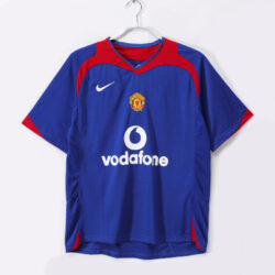 Áo Bóng Đá Manchester United Mùa 2005/06 Sân Khách Màu Xanh Dương