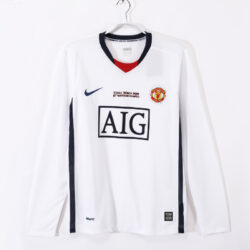 Áo Bóng Đá Manchester United Mùa 2008/09 Sân Khách Cúp C1 Dài Tay