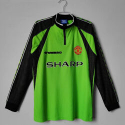 Áo Bóng Đá Manchester United Mùa 1998/99 Sân Nhà Thủ Môn Màu Xanh Lá