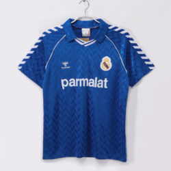 Áo Bóng Đá Retro Real Madrid Mùa 1986/87 Sân Khách Màu Xanh Dương