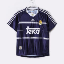 Áo Bóng Đá Retro Real Madrid Mùa 1998/99 Sân Khách Màu Xanh Ngọc