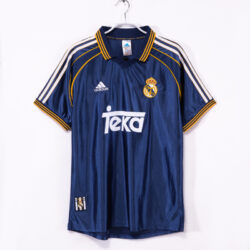 Áo Bóng Đá Real Madrid Mùa 1998/00 Sân Khách Thứ Hai Màu Xanh Ngọc