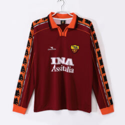 Áo Bóng Đá Retro Roma Mùa 1998/99 Sân Nhà Dài Tay