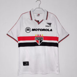 Áo Bóng Đá São Paulo Mùa 2000 Sân Nhà Cổ Bẻ