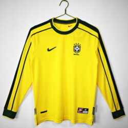 Áo Bóng Đá Đội Tuyển Brazil Mùa 1998 Sân Nhà Dài Tay