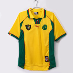 Áo Bóng Đá Retro Đội Tuyển Cameroon Mùa 1998/99 Sân Khách Màu Vàng