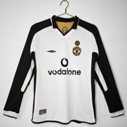 Áo Bóng Đá Retro Manchester United Mùa 2001/02 Sân Nhà Kỷ Niệm 100 Năm
